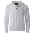 Herren Grobstrickpullover mit Kapuze und modernem Zopfmuster R&B