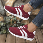 Damen Sportliche Freizeitsneaker mit praktischem Schnürverschluss R&B