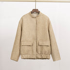 Damen Glitzernde Stoffjacke mit kurzen Ärmeln R&B