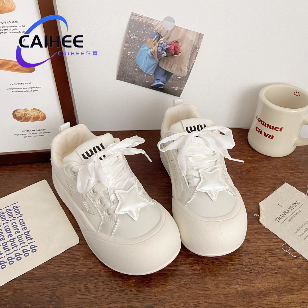 Damen Sportliche Sneakers mit modischem Design und dicker Laufsohle R&B