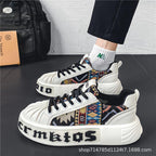 Damen modische Sneakers mit innovativem Mustermix R&B