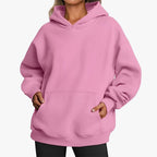 Damen lässiger Oversized Hoodie mit Kängurutasche R&B