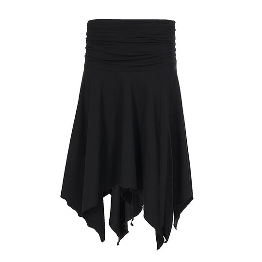 Damen asymmetrischer Wickelrock mit Rüschendetails R&B
