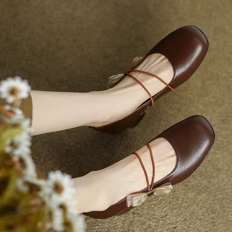 Damen Ballerina mit elegantem Schleifen-Detail und bequemem Blockabsatz R&B