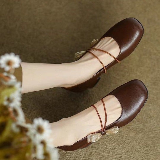 Damen Ballerina mit elegantem Schleifen-Detail und bequemem Blockabsatz R&B