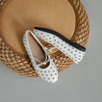 Damen Ballerinas mit dekorativen Strassapplikationen und modischem Schleifendesign
