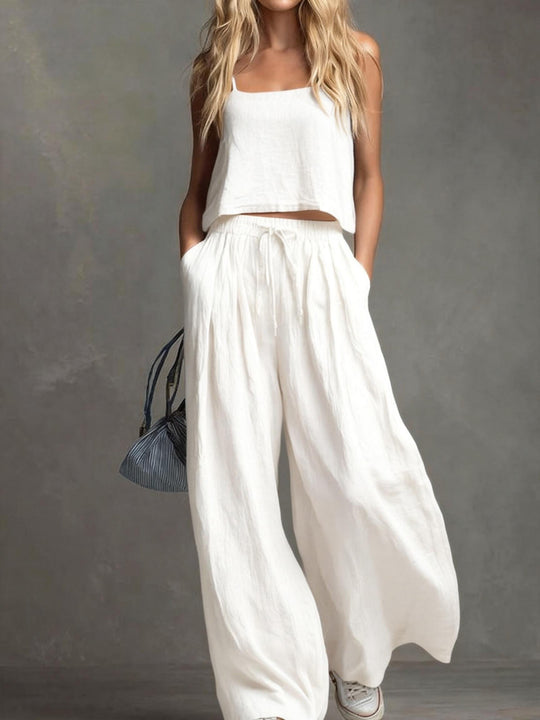 Damen Sommerliches Freizeit-Set mit weitem Oberteil und lässiger Hose R&B