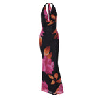 Damen Elegantes Maxikleid mit kunstvollem Blumenmuster R&B