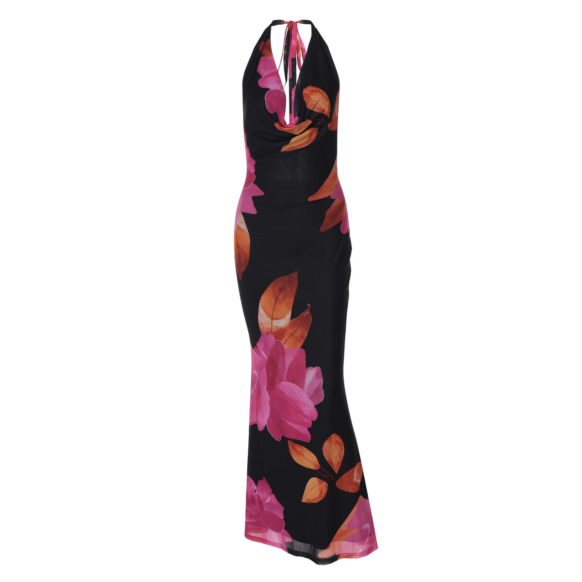 Damen Elegantes Maxikleid mit kunstvollem Blumenmuster R&B