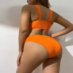 Damen Badeanzug im stilvollen Crop-Top Design mit Knotendetail R&B
