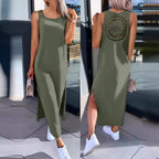Damen Maxi-Kleid mit handgefertigter Spitze R&B