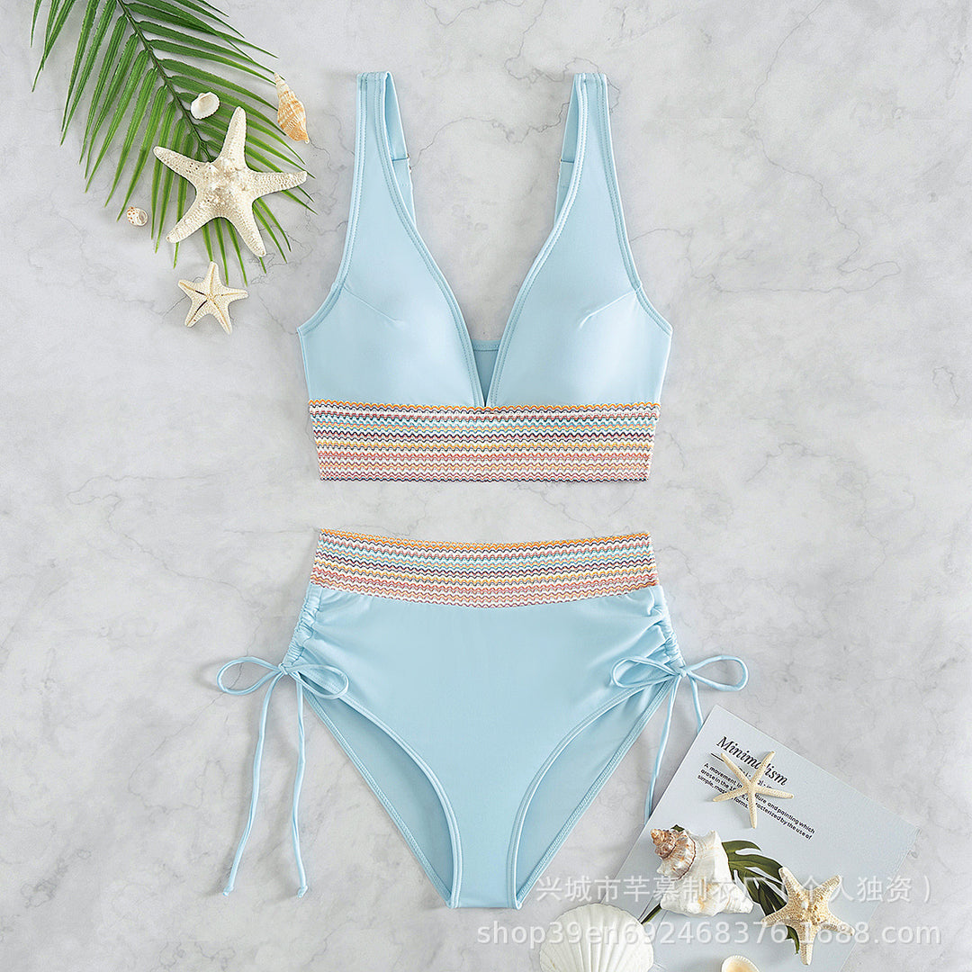 Damen Hochgeschnittener Sportbikini R&B