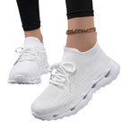 Damen Sportliche Knit Sneakers mit atmungsaktivem Obermaterial und flexibler Sohle