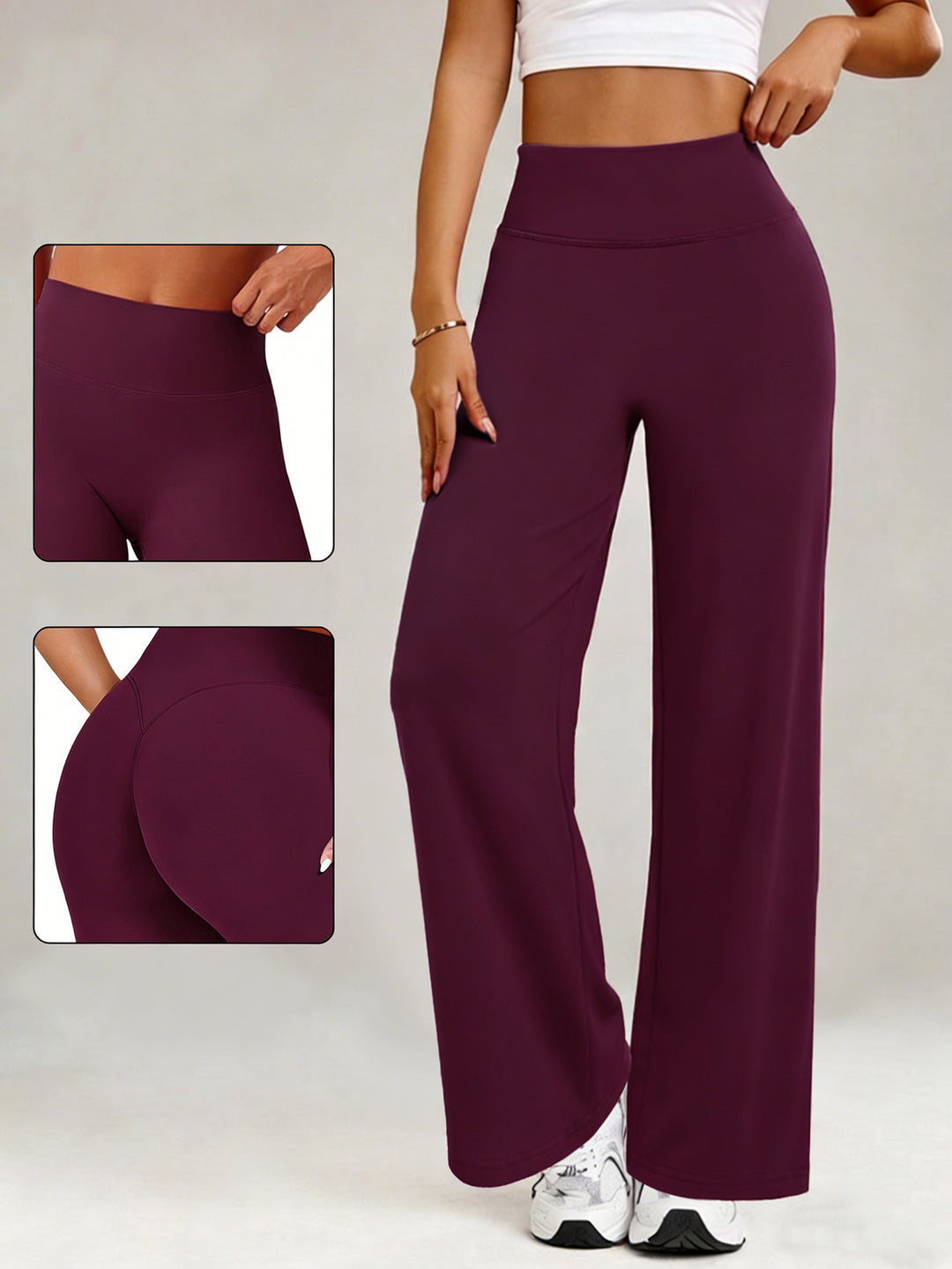 Damen Sportliche Hochbund-Hose R&B