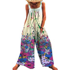 Damen lässiger Jumpsuit mit floralem Muster und weitem Schnitt R&B