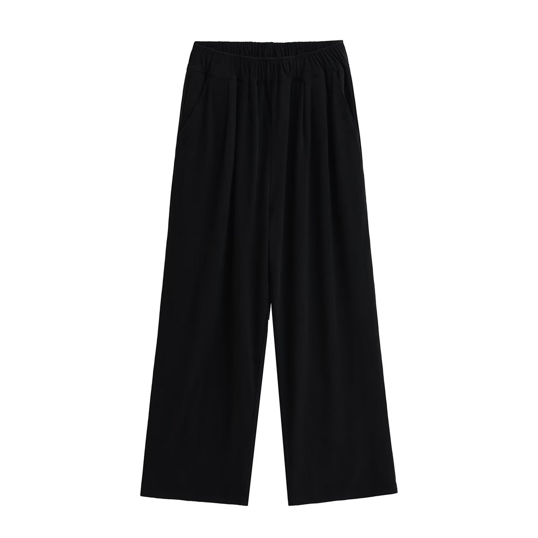 Damen Weite Chino-Hose mit elastischem Bund R&B
