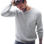 Herren lässiger Strickpullover mit modernen Strukturen R&B