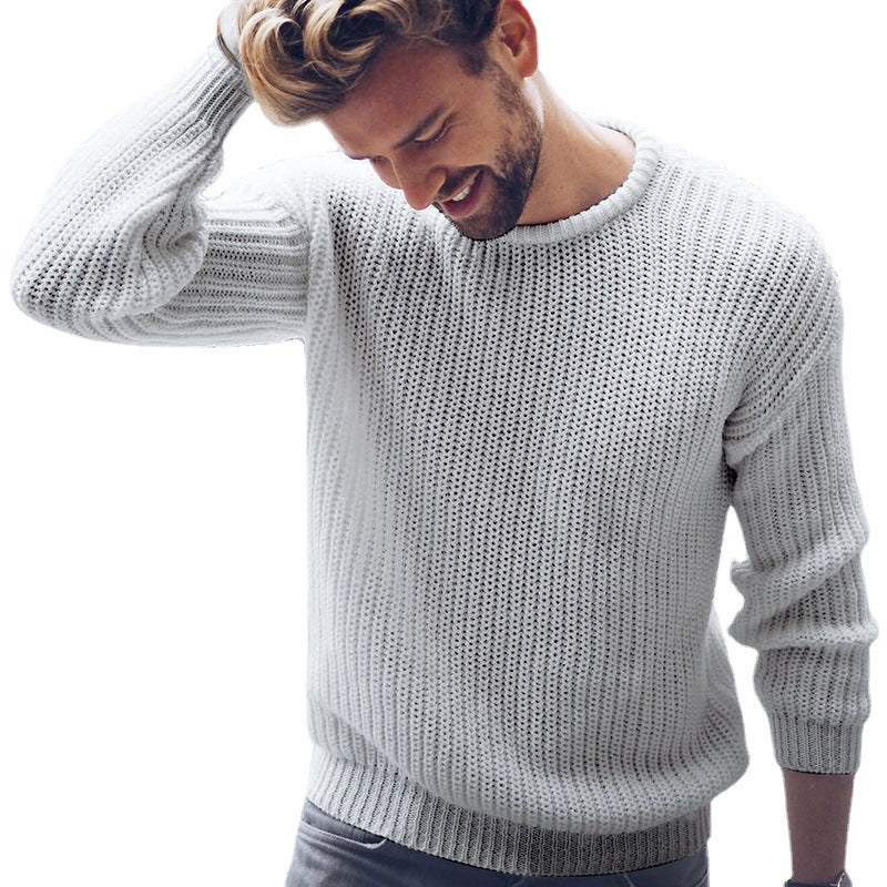 Herren lässiger Strickpullover mit modernen Strukturen R&B