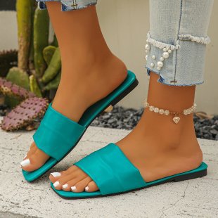 Damen Flauschige Open-Toe Pantoletten R&B