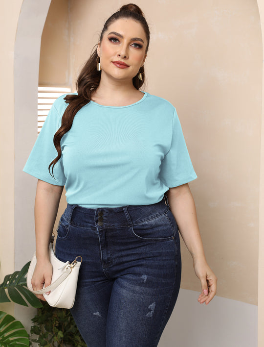 Damen modisches Basic T-Shirt R&B
