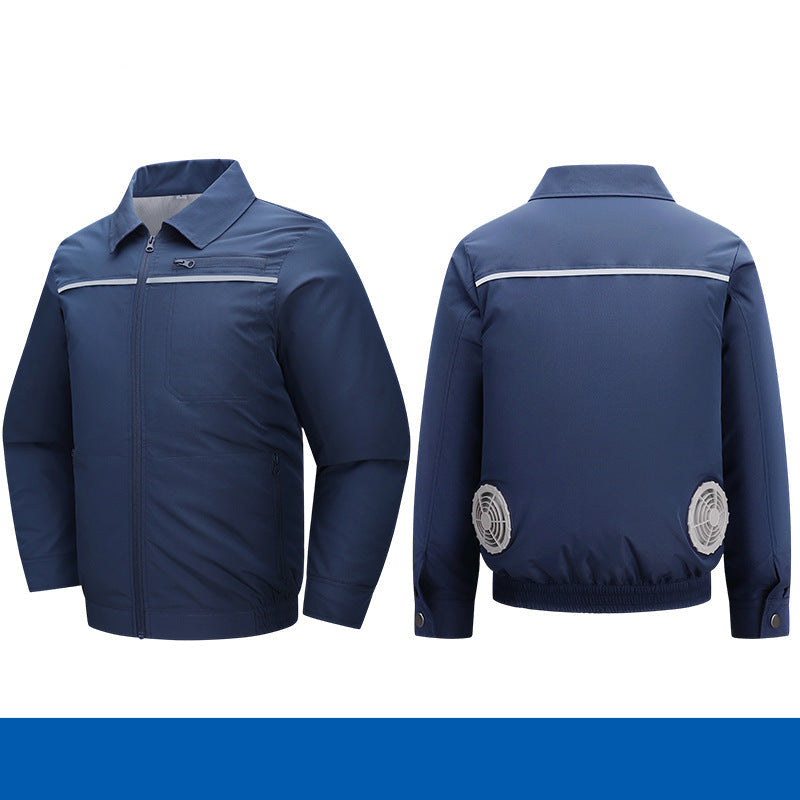 Herren nan atmungsaktive Kühljacke mit integrierten USB-Lüftern R&B