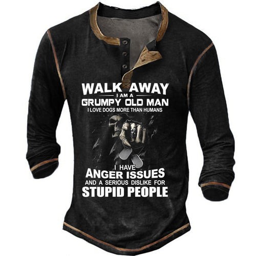 Herren Langarmshirt mit originellem Spruchdesign R&B