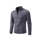 Herren modischer Strickpullover mit hohem Kragen und Reißverschluss