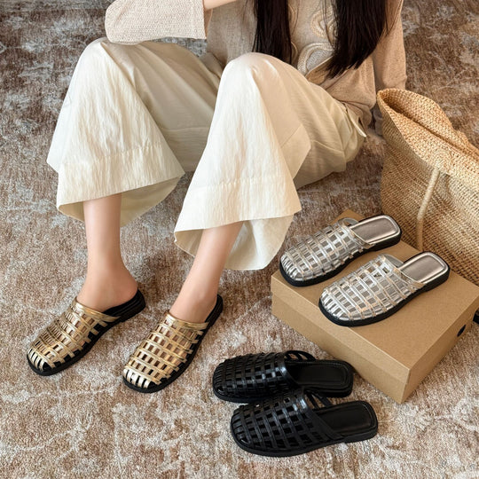 Damen Schicke Riemensandalen im modernen Flechtdesign R&B