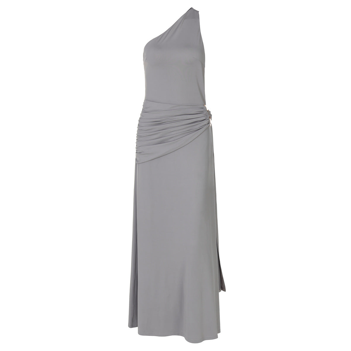 Damen Elegantes Wickelmaxikleid mit asymmetrischem Schnitt und Drapierungsdetails R&B