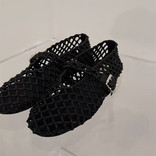 Damen Elegante Netzschuhe mit modischem Riemendesign R&B