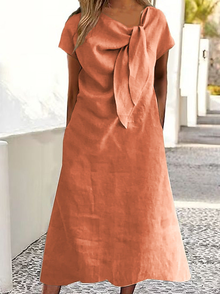 Damen Maxikleid mit schickem Schleifen-Design R&B