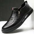 Herren Komfortable Slip-On Leder-Sneaker mit dezentem Reißverschluss und flexiblem Sohlenprofil R&B
