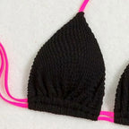 Damen Triangel-Bikini-Set mit verstellbaren Schnürungen