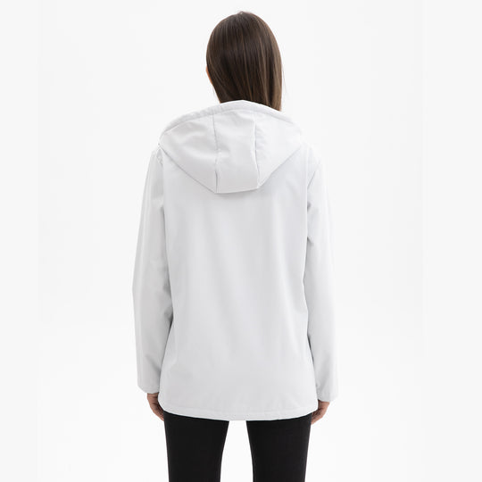 Damen wasserabweisende Outdoorjacke mit verstellbarem Kapuzenkragen R&B