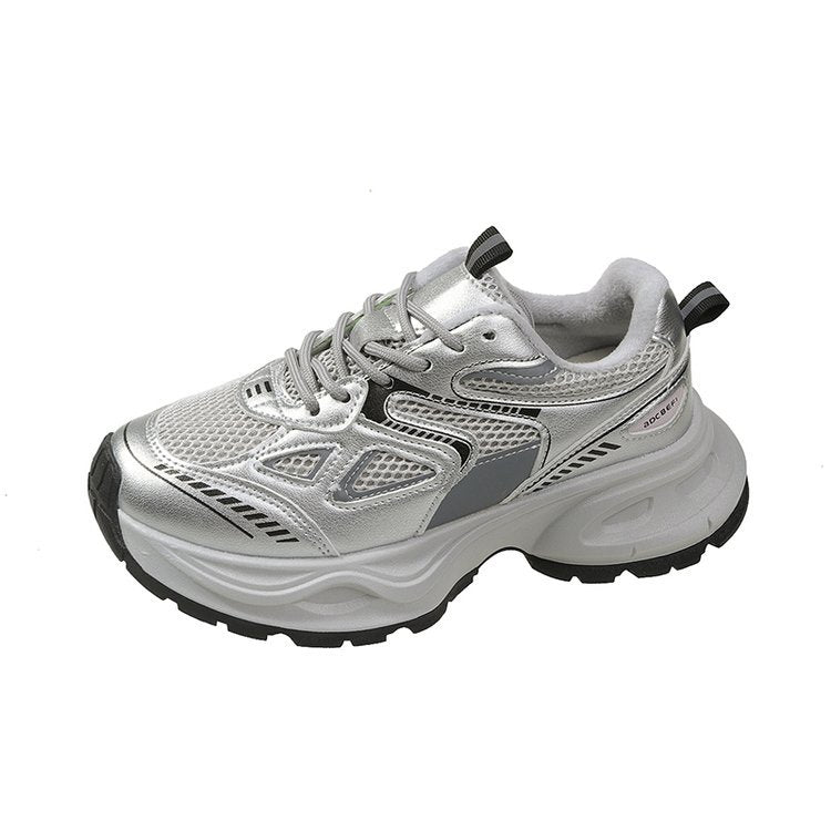 Damen sportliche Sneakers mit atmungsaktiver Mesh-Oberfläche und robustem Sohlenprofil R&B