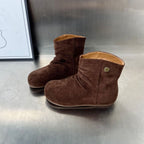 Damen kuschelige Wildleder-Stiefel mit flexiblem Knöchelbereich und rutschfester Sohle R&B