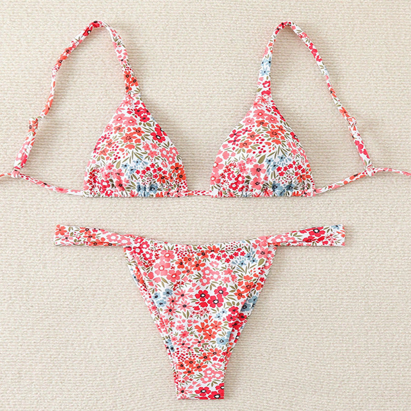 Damen Triangel-Bikini mit frischem floralen Design R&B