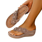 Damen modische Flip-Flops mit floralem Design und komfortablem Fußbett R&B