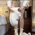Damen Plattform-Sneaker mit atmungsaktiven Einsätzen und eleganter Schnürung R&B
