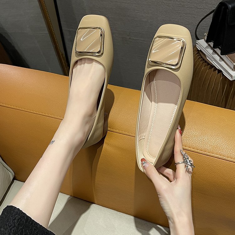 Damen elegante Ballerinas mit dekorativem Schnallen-Detail R&B