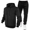 Herren Sportlicher Hoodie- und Jogginganzug mit Fleece-Futter und praktischen Taschen R&B