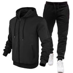 Herren Sportlicher Hoodie- und Jogginganzug mit Fleece-Futter und praktischen Taschen R&B