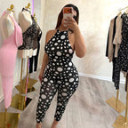 Damen Elegantes Bodysuit mit Punkten und tiefer Rückenpartie R&B
