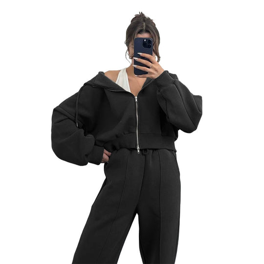 Damen oversized Kapuzenjacke mit hochwertigem Reißverschluss R&B