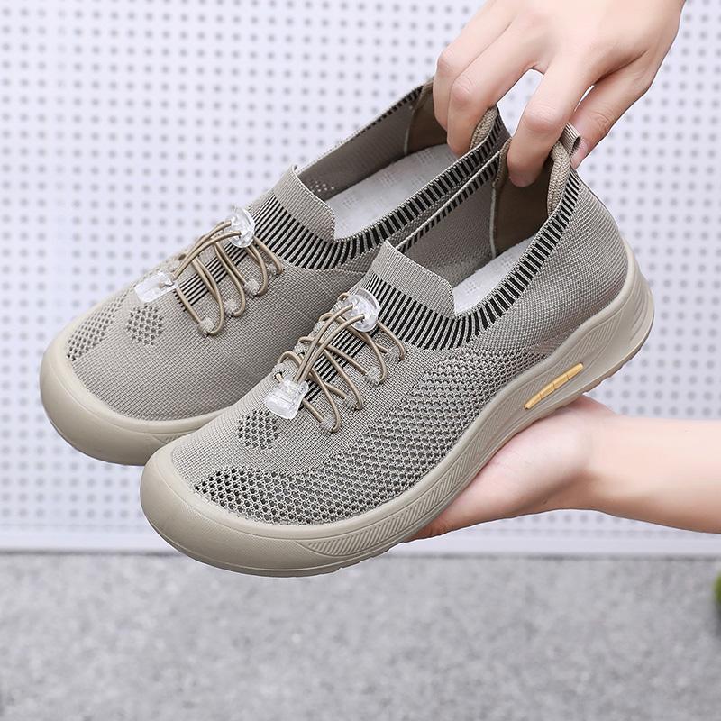 Damen Sportliche Freizeitschuhe mit elastischem Schnürsystem und rutschfester Sohle R&B