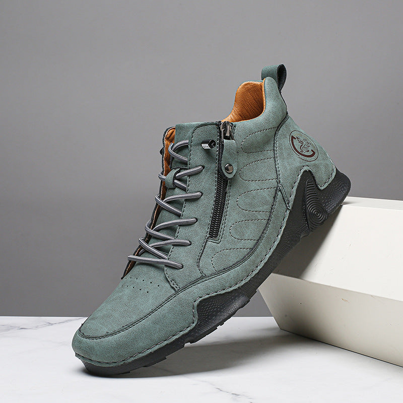 Herren Modische und bequeme High-Top Sneakers mit elastischem Schnürsystem R&B