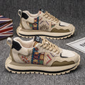 Damen Sportliche Sneaker mit buntem Ethno-Muster und flexibler Sohle R&B