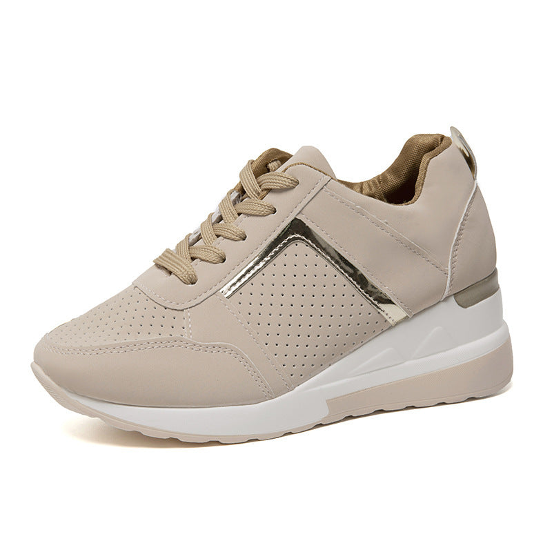 Damen Sportliche Sneakers mit perforierter Oberfläche und modischem Metallic-Detail R&B