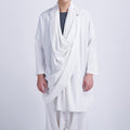 Herren Überwurfjacke mit asymmetrischem Schnitt und dekorativen Details R&B