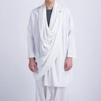 Herren Überwurfjacke mit asymmetrischem Schnitt und dekorativen Details R&B